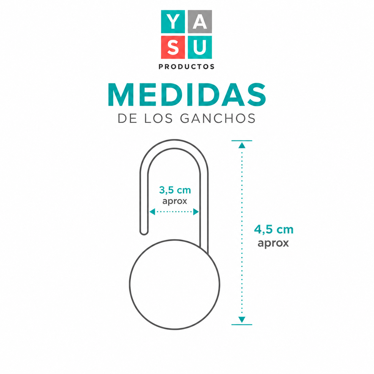 Medidas ganchos cactus